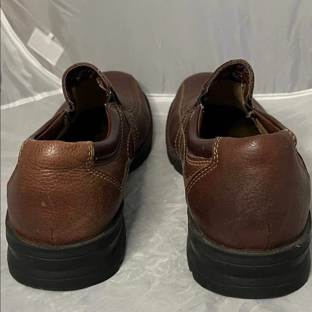 Dockers Men's Dark Brown Genuine Leather Slip-On Loafers - Size 11.5